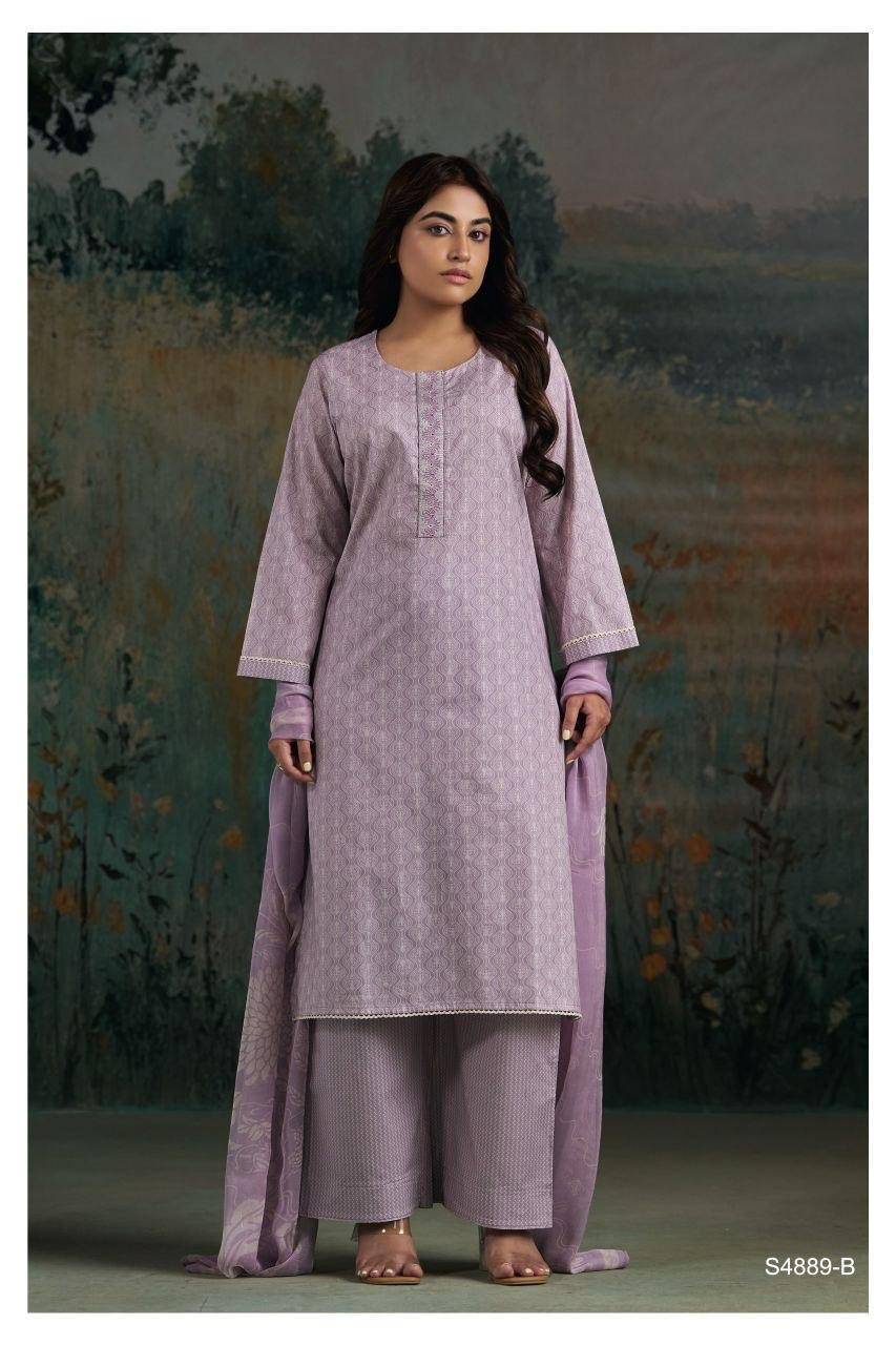 BAANU 4889 By GANGA 4889 A TO 4889 D Beautiful Festive Suits Stylish Colorful Fancy Casual Wear & Ethnic Wear PREMIUM COTTON Dresses At Wholesale Price